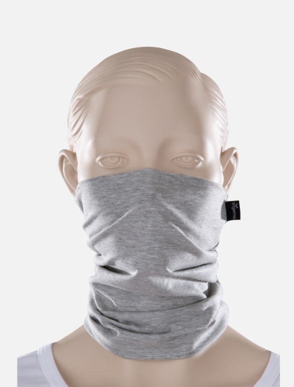 Trigema Loop Schal Mund-Nasen-Bedeckung Grau-Melange (Erwachsene & Kinder)